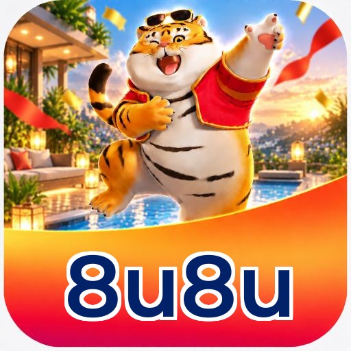 Interface da plataforma 8u8u mostrando slots populares e bônus de boas-vindas